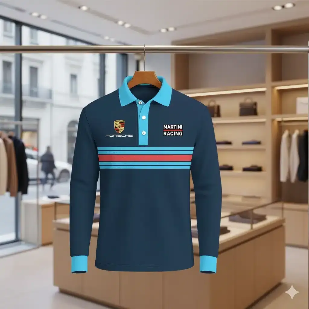 High Quality Men’s Long Sleeve Polo PORSCHE-YVWYB-PSR91850001