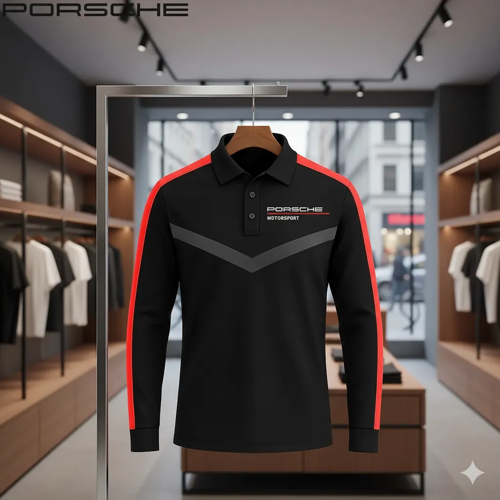 High Quality Men’s Long Sleeve Polo PORSCHE-YVWYB-PSR91401859