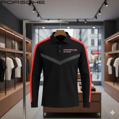 High Quality Men’s Long Sleeve Polo PORSCHE-YVWYB-PSR91401859