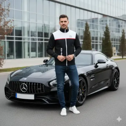 High Quality MERCEDES Stand Collar Jacket ETX-GJK-LMT9104813