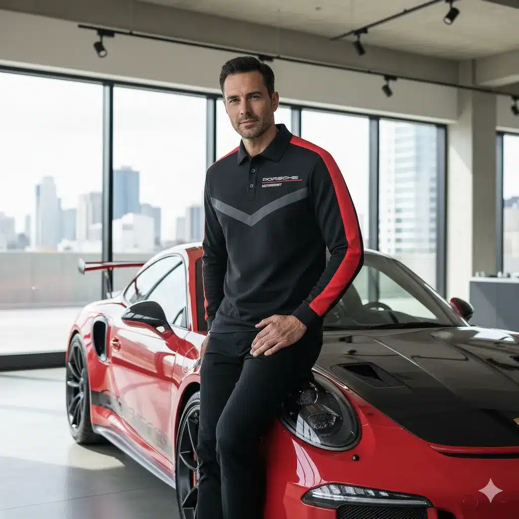 High Quality Men’s Long Sleeve Polo PORSCHE-YVWYB-PSR91401859