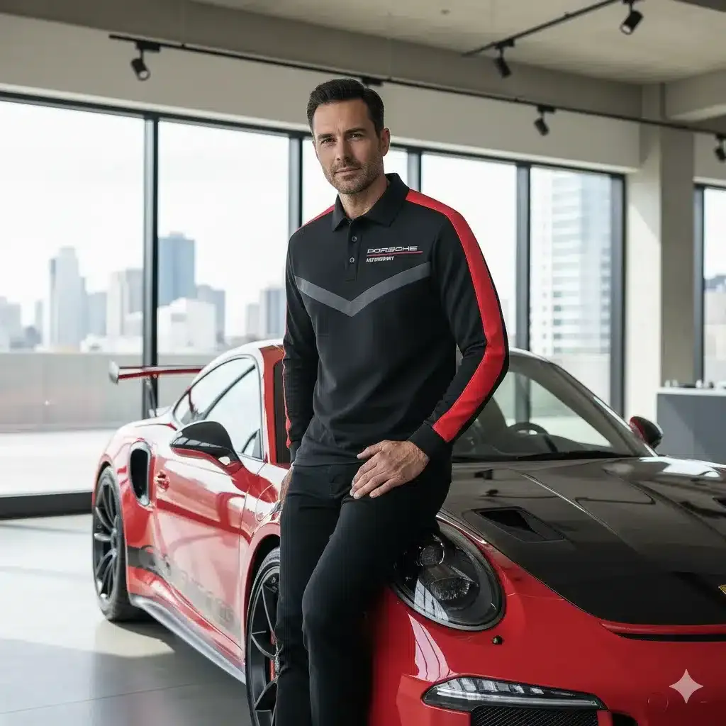 High Quality Men’s Long Sleeve Polo PORSCHE-YVWYB-PSR91401859