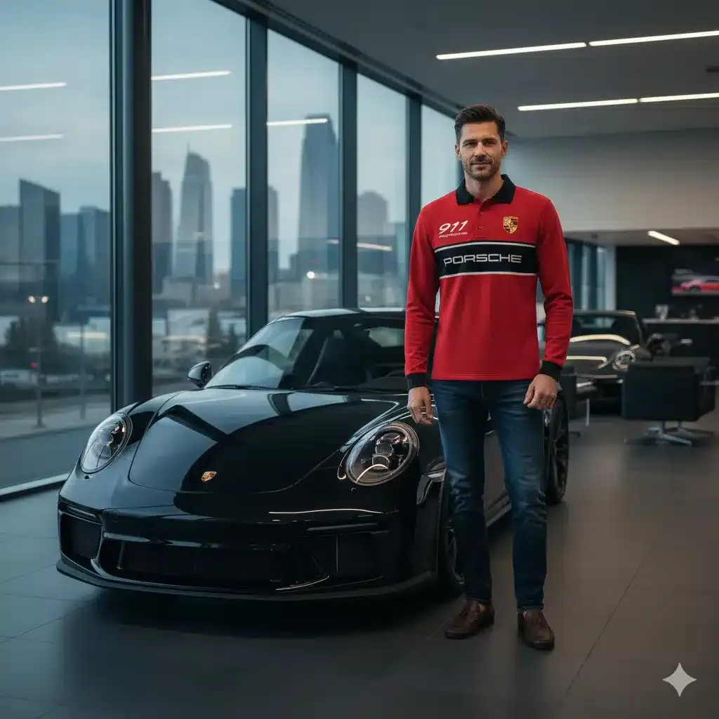 High Quality Men’s Long Sleeve Polo PORSCHE-YVWYB-PSR91401856