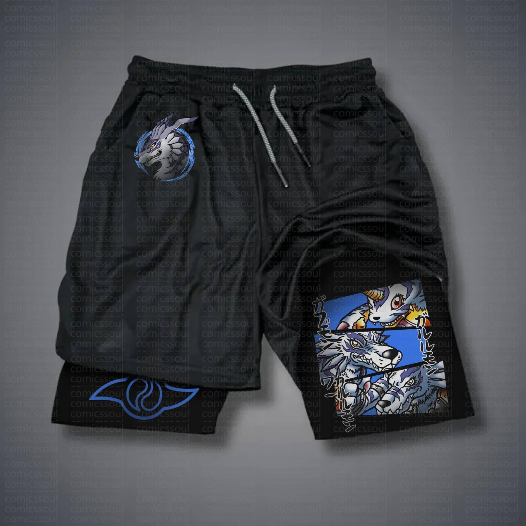 Unisex Casual Anime Streetwear Shorts 丨Demon Slayer X Pokémon