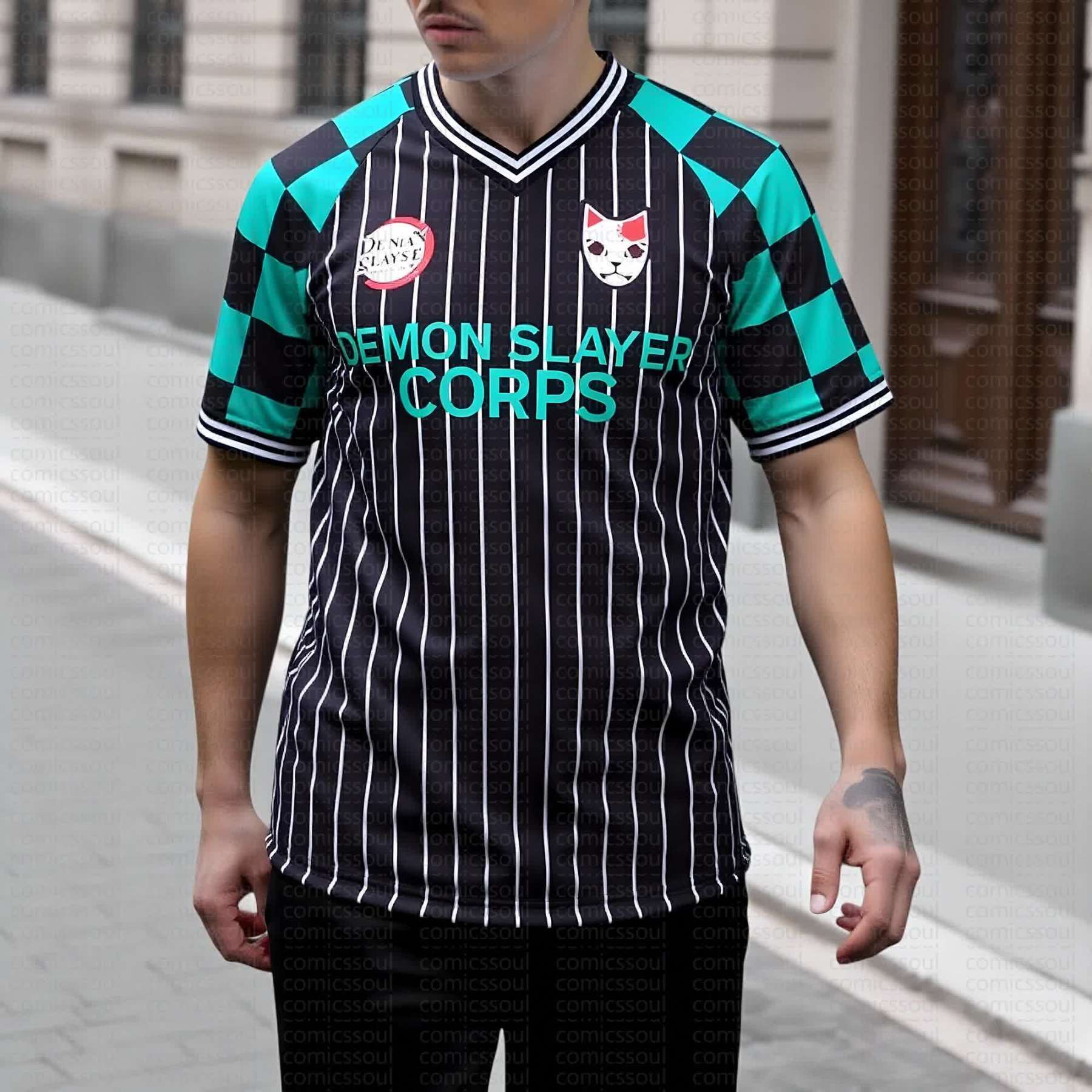 Unisex Anime Inspired Vintage T-Shirt丨Demon Slayer X Pokémon