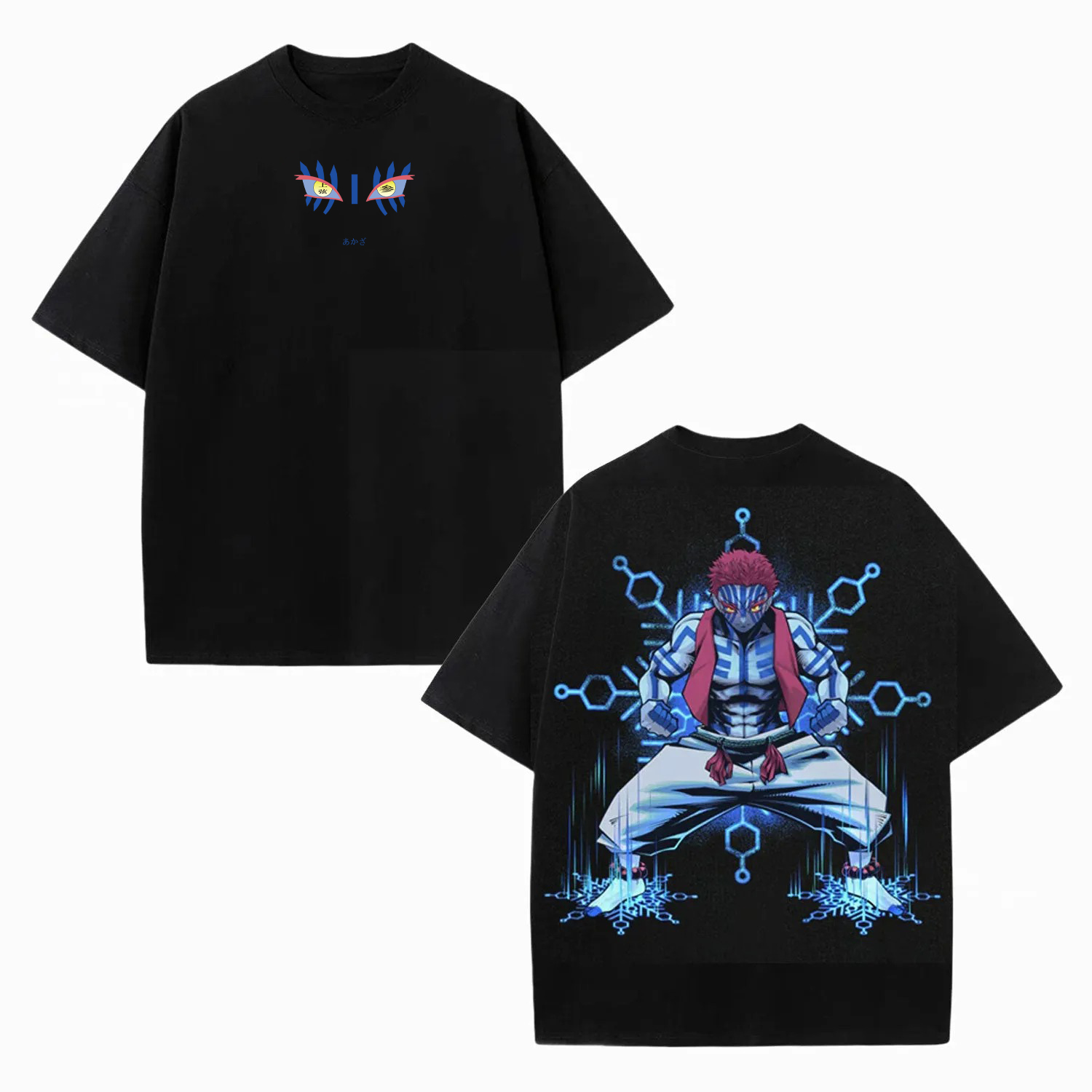 Unisex Anime Inspired Vintage Washed T-Shirt丨Demon Slayer