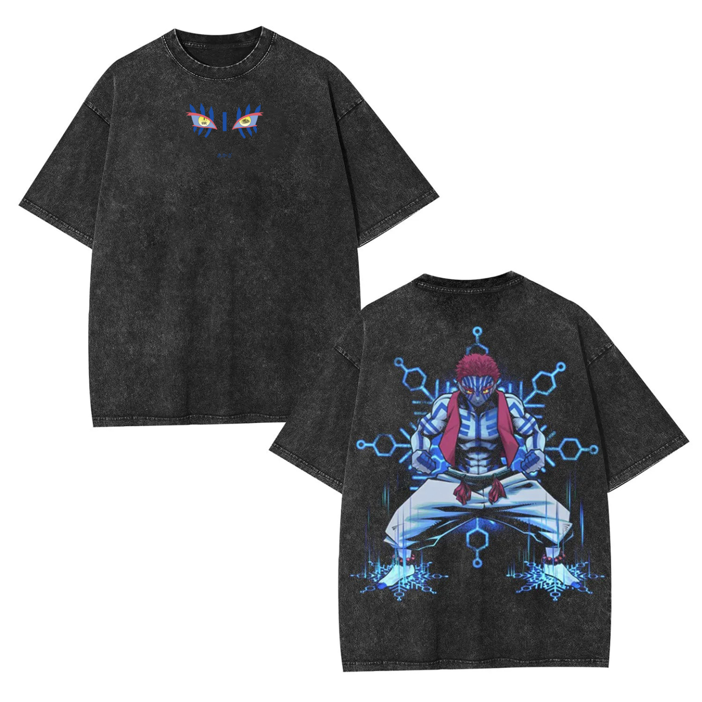 Unisex Anime Inspired Vintage Washed T-Shirt丨Demon Slayer