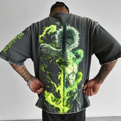 Unisex Anime Inspired Vintage T-Shirt丨Comicssoul