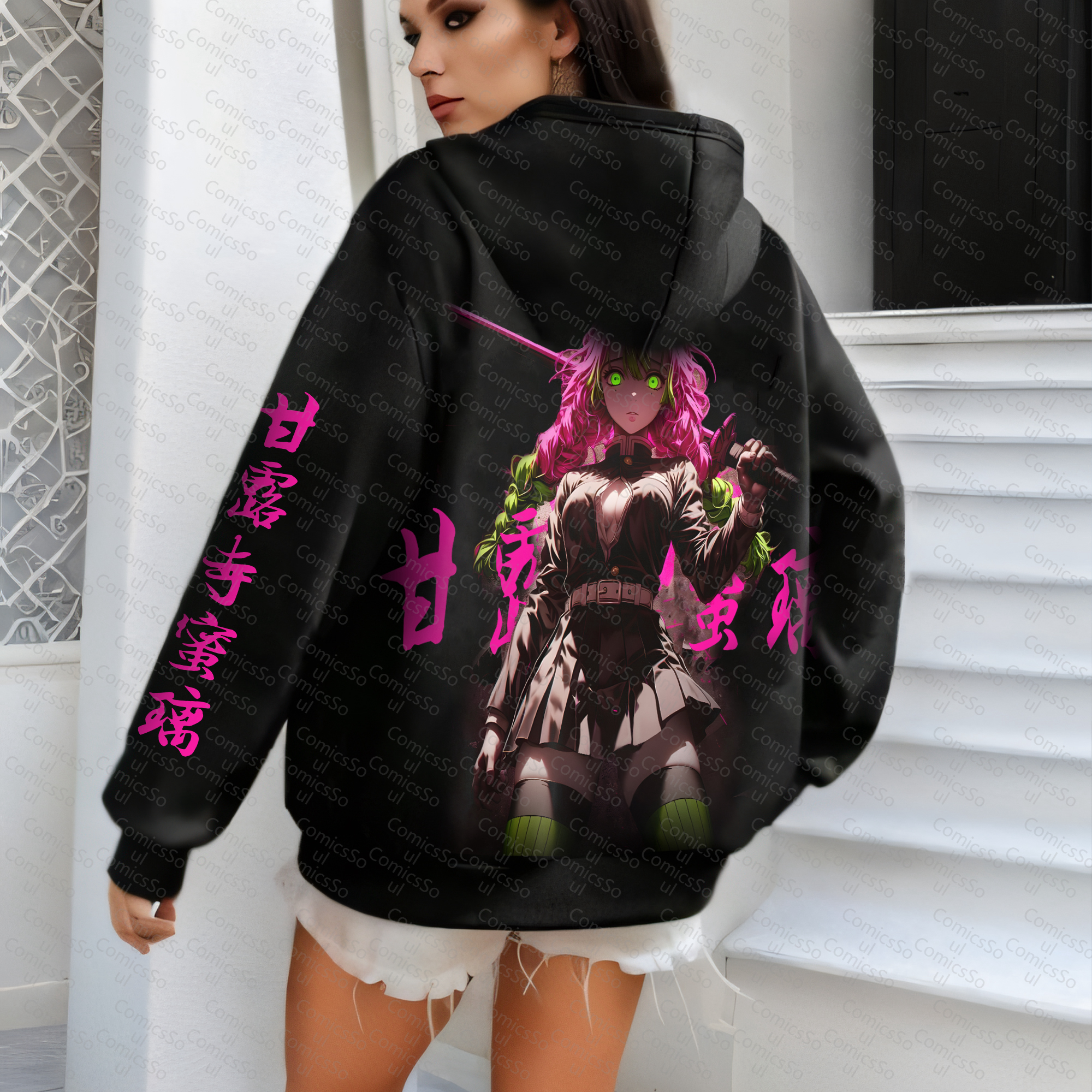 "Demon Slayer" Anime Inspired Vintage Hoodie