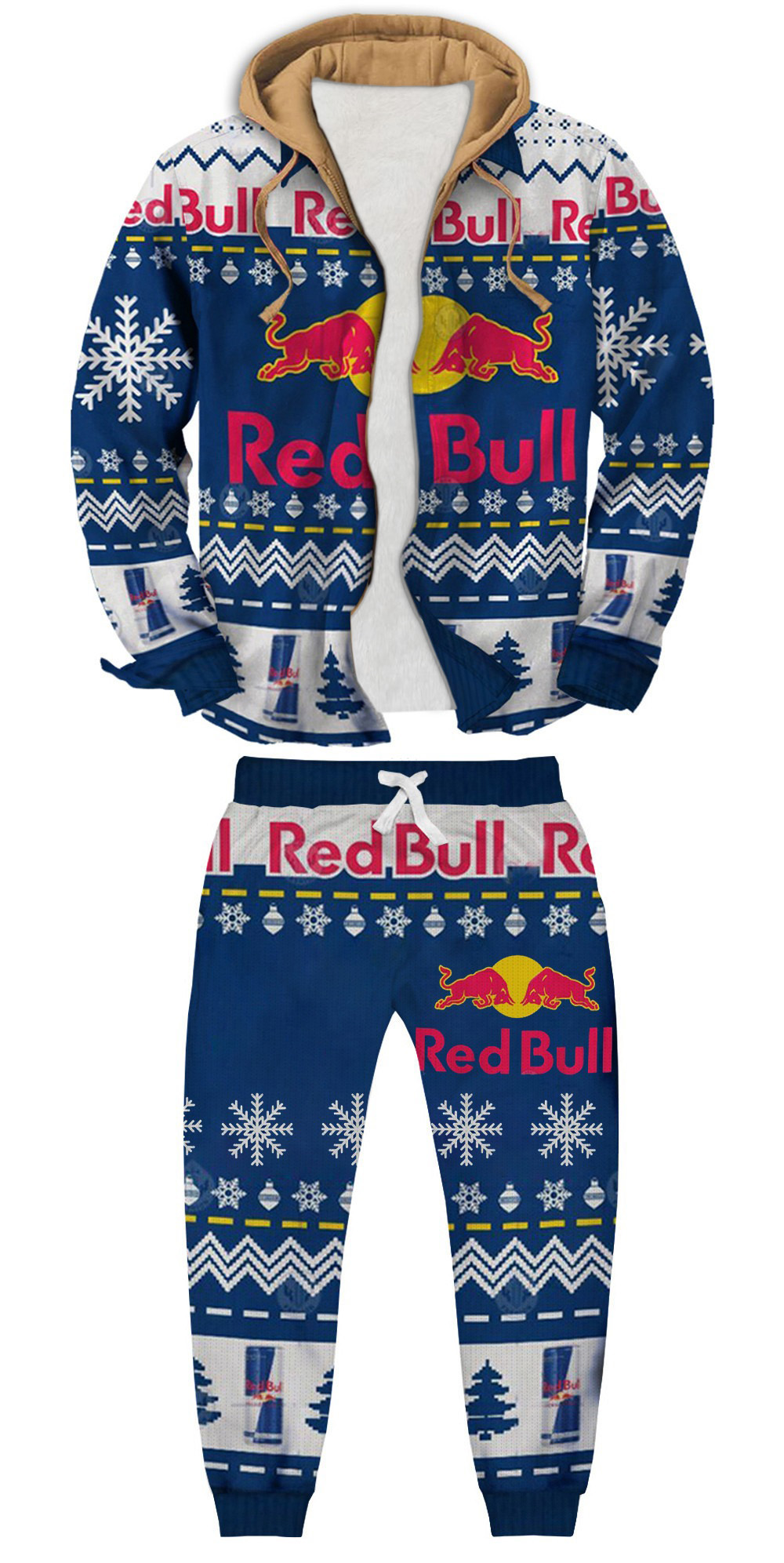 Unisex Fake Two Gradient Plaid Long-Sleeved Shirts Jacket Set