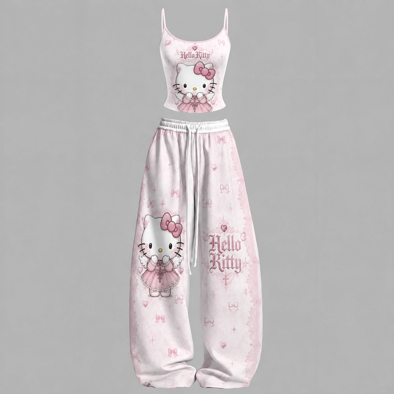Hello Kitty Top & Elasticated Trousers Two-Piece Set