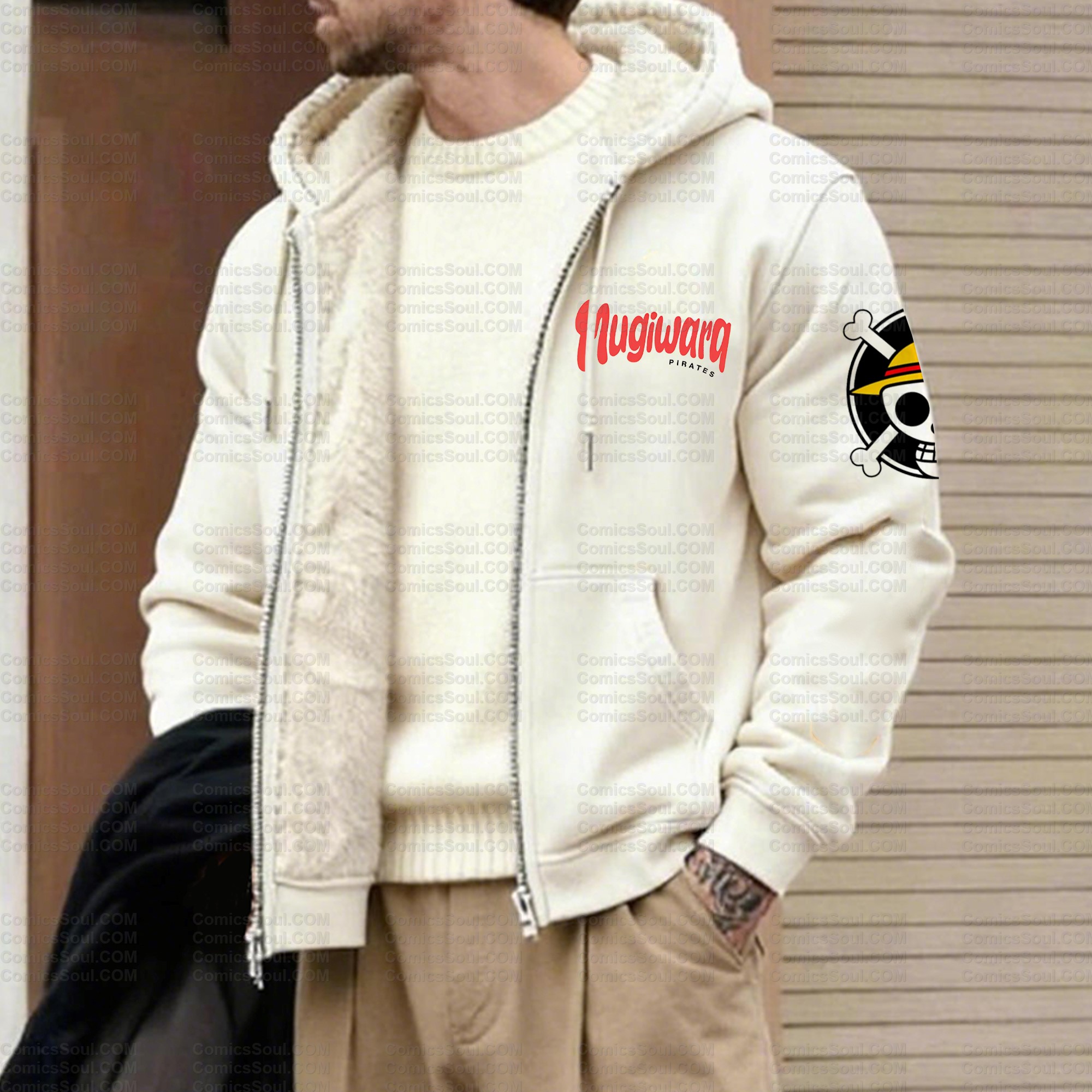 Unisex Graphic Streetwear Vintage Zipper Cardigan Plush Hoodid