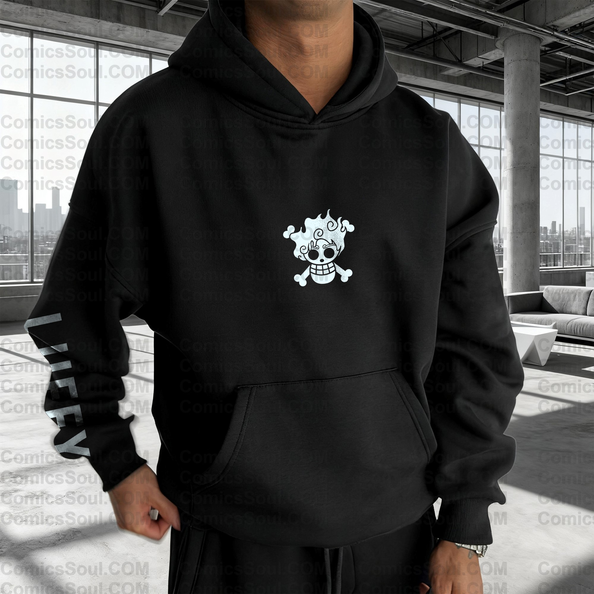 (Plus Velvet)Unisex Anime Graphic Streetwear Vintage Hoodie