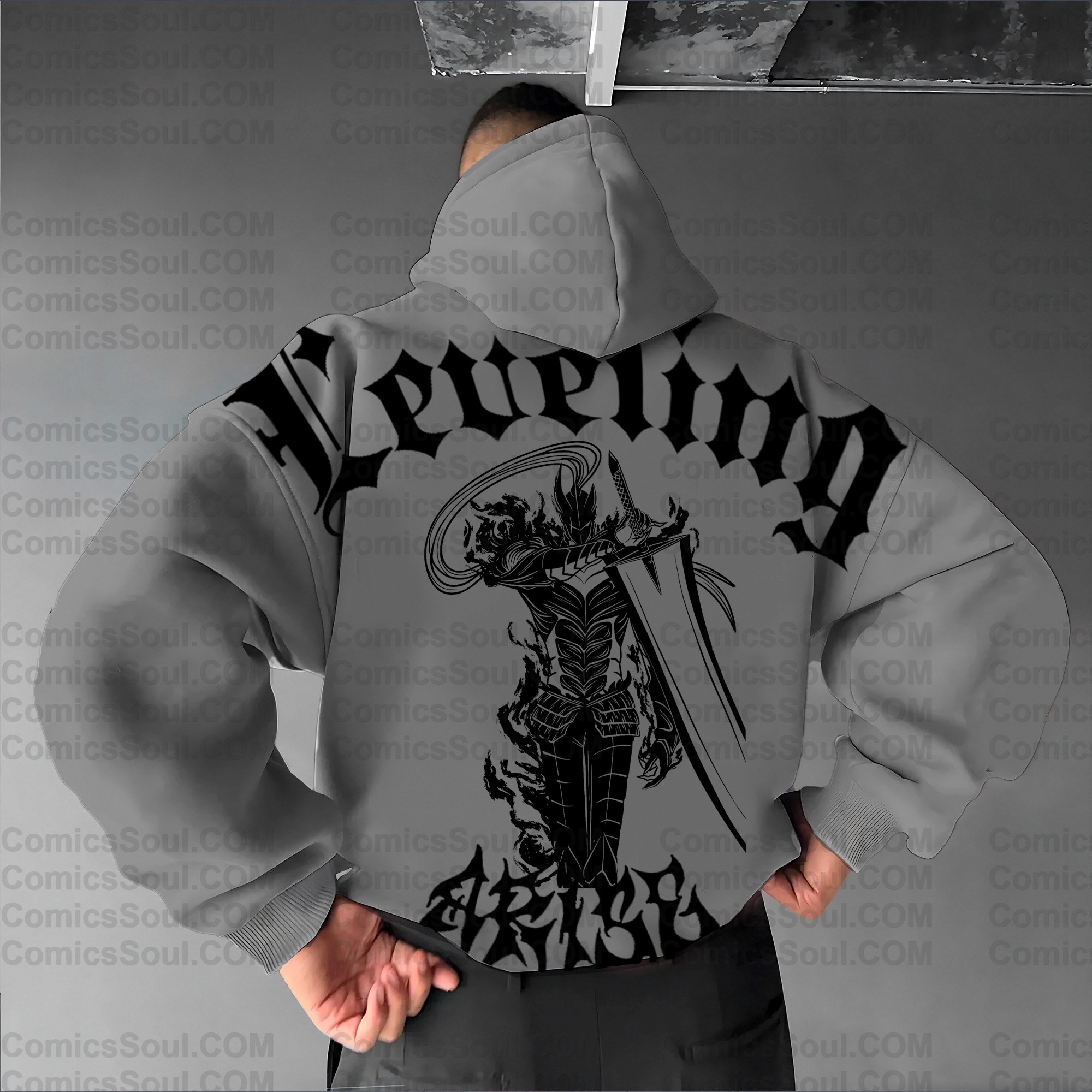 Unisex Anime Graphic Streetwear Wintage Plush Hoodie