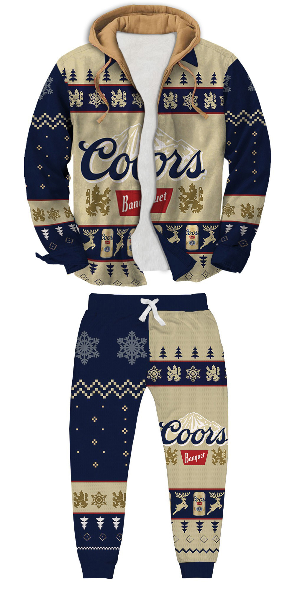 Unisex Fake Two Gradient Plaid Long-Sleeved Shirts Jacket Set