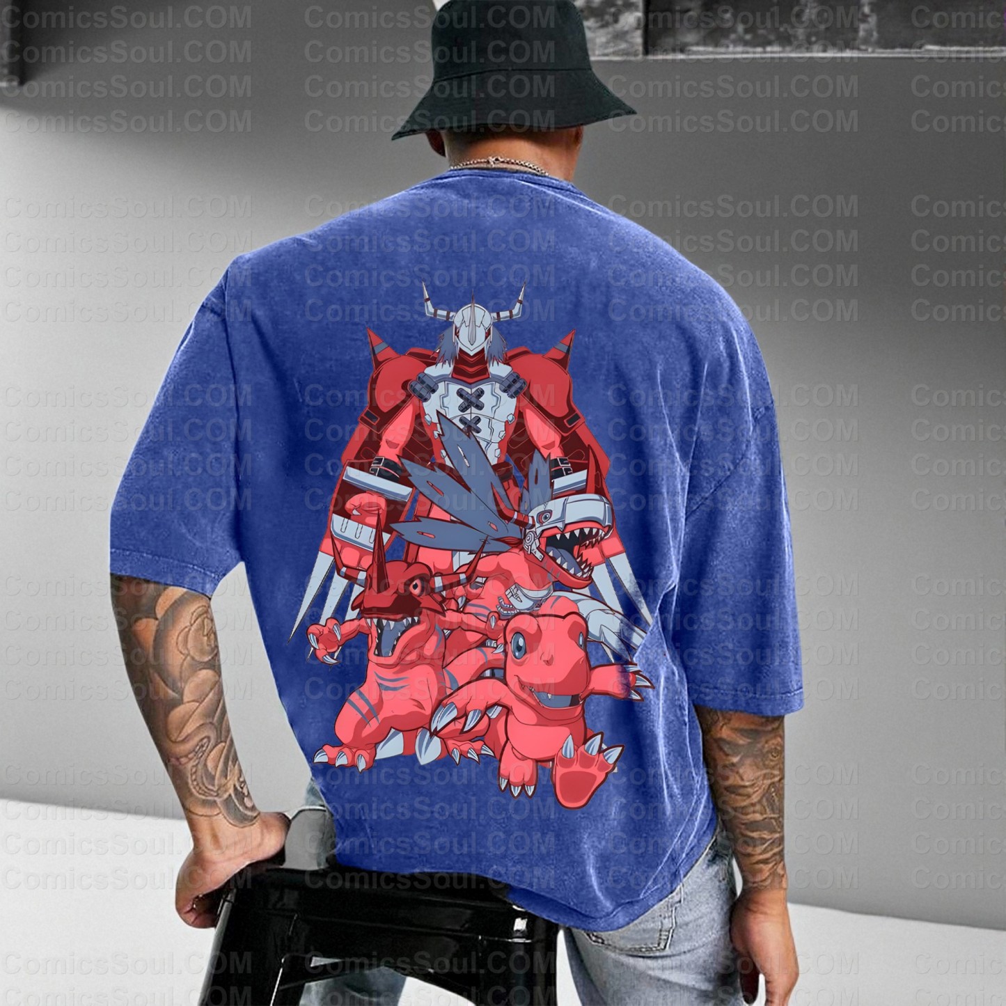 Vintage 3D Direct Inkjet Printed Washed Unisex T-Shirt