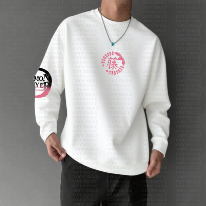 Unisex “Demon Slayer” Anime Graphic Streetwear Vintage Long-Sleeved T-shirt