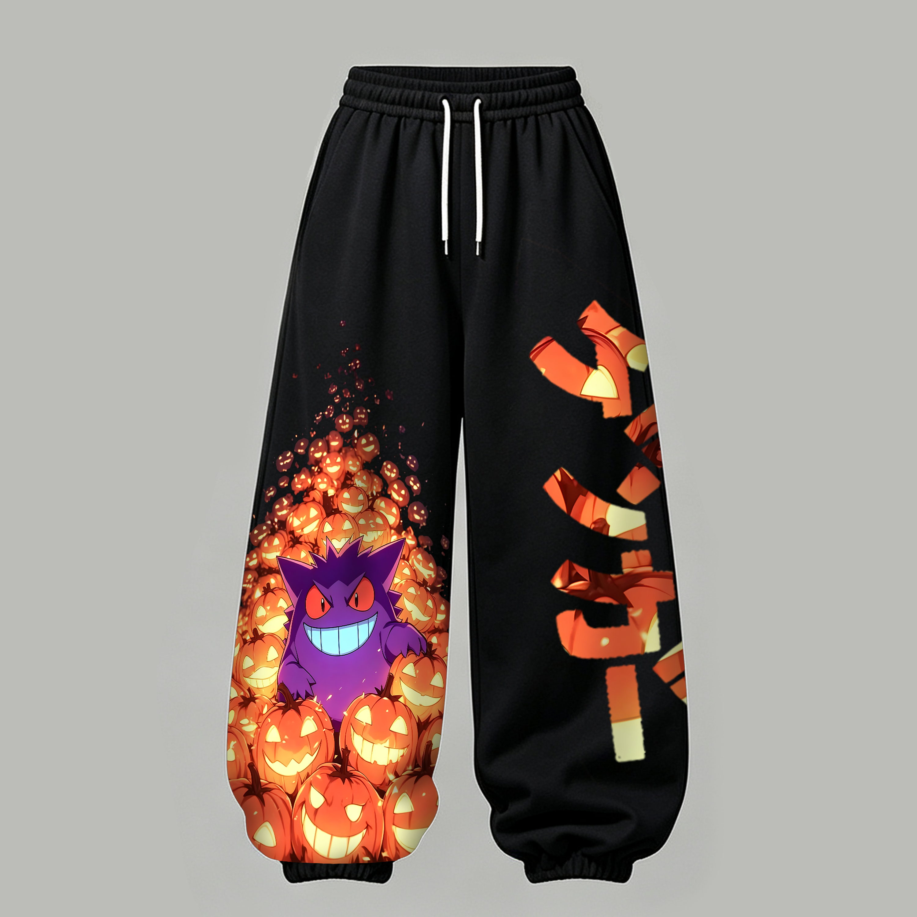 Pokémon Halloween Series Cropped Long Sleeve Hoodie & High Waist Jogger Pants Two Piece