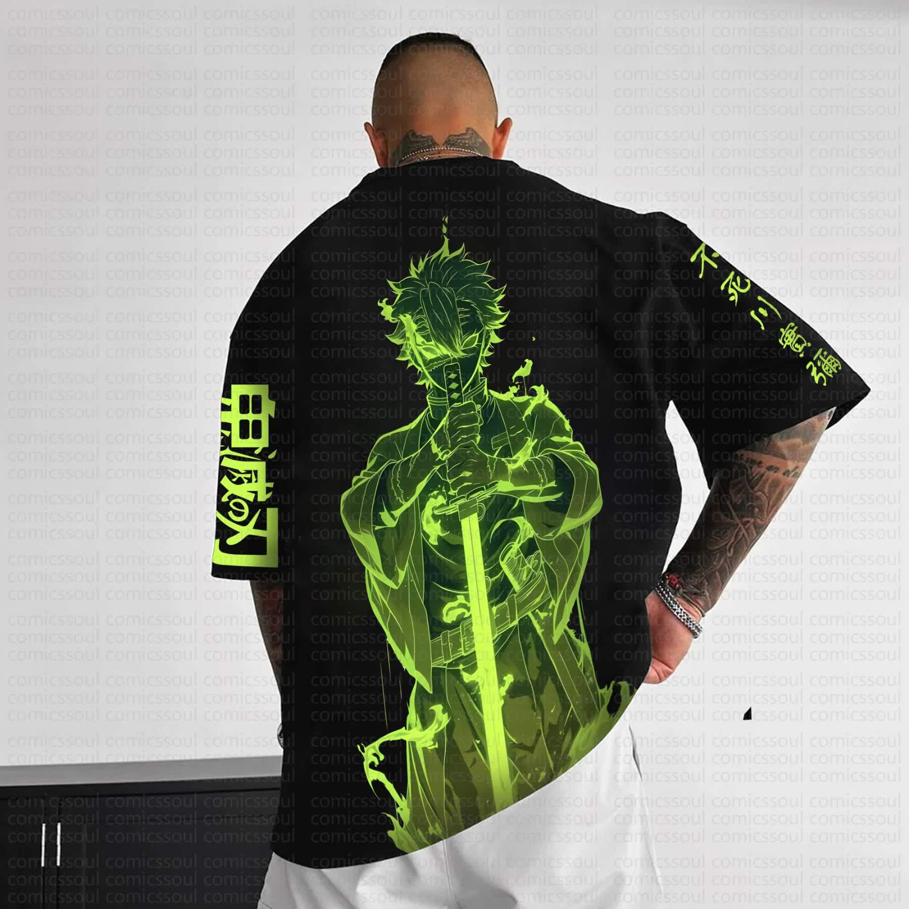 Unisex Anime Inspired Vintage T-Shirt丨Demon Slayer X Pokémon