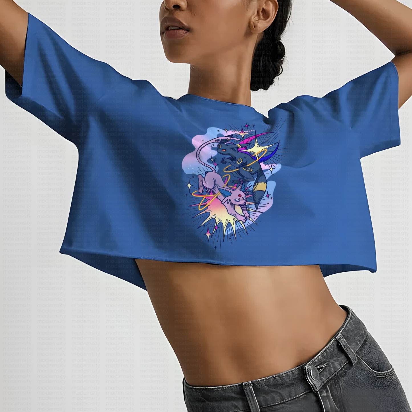Cute and playful "Pokémon" summer women's cropped top