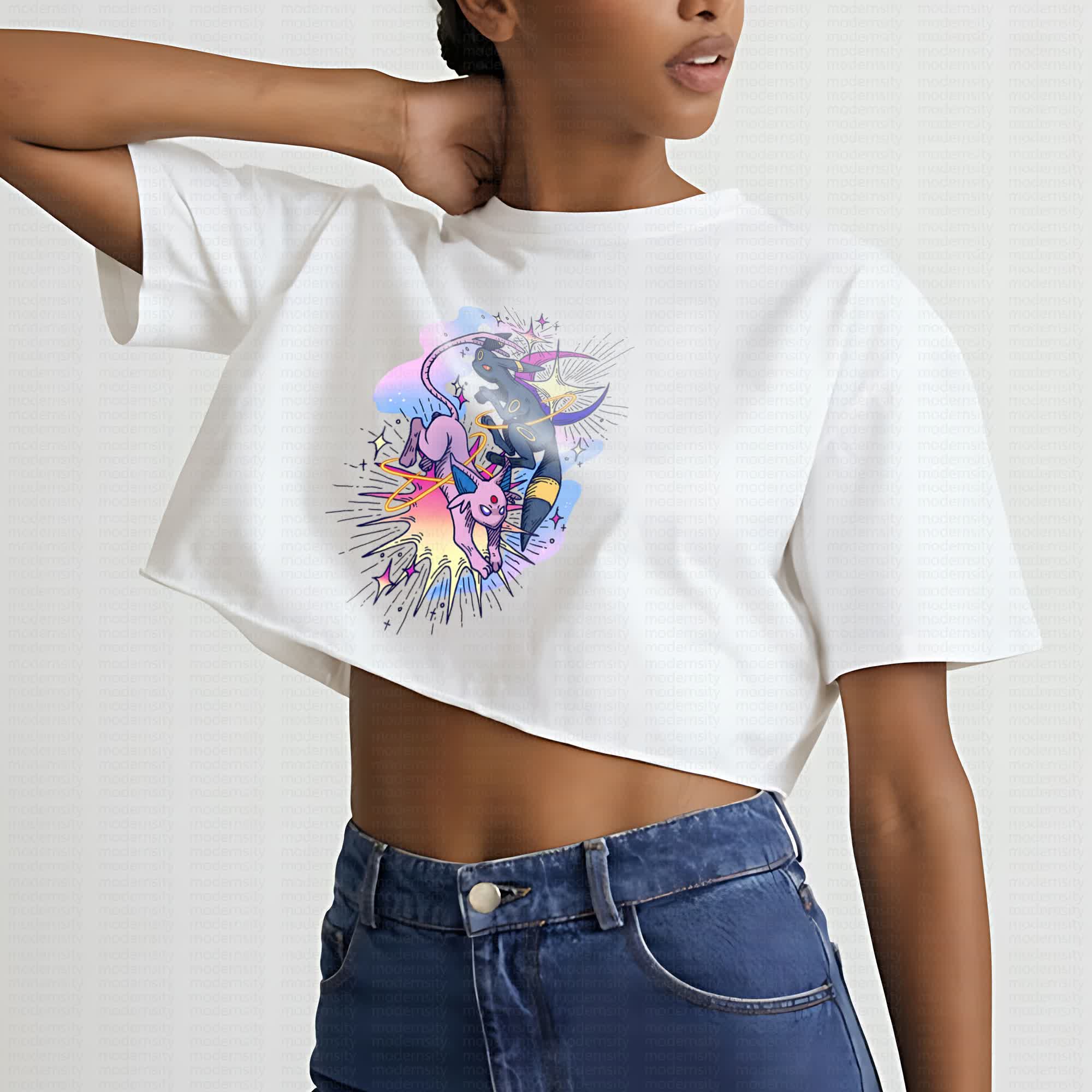 Cute and playful "Pokémon" summer women's cropped top