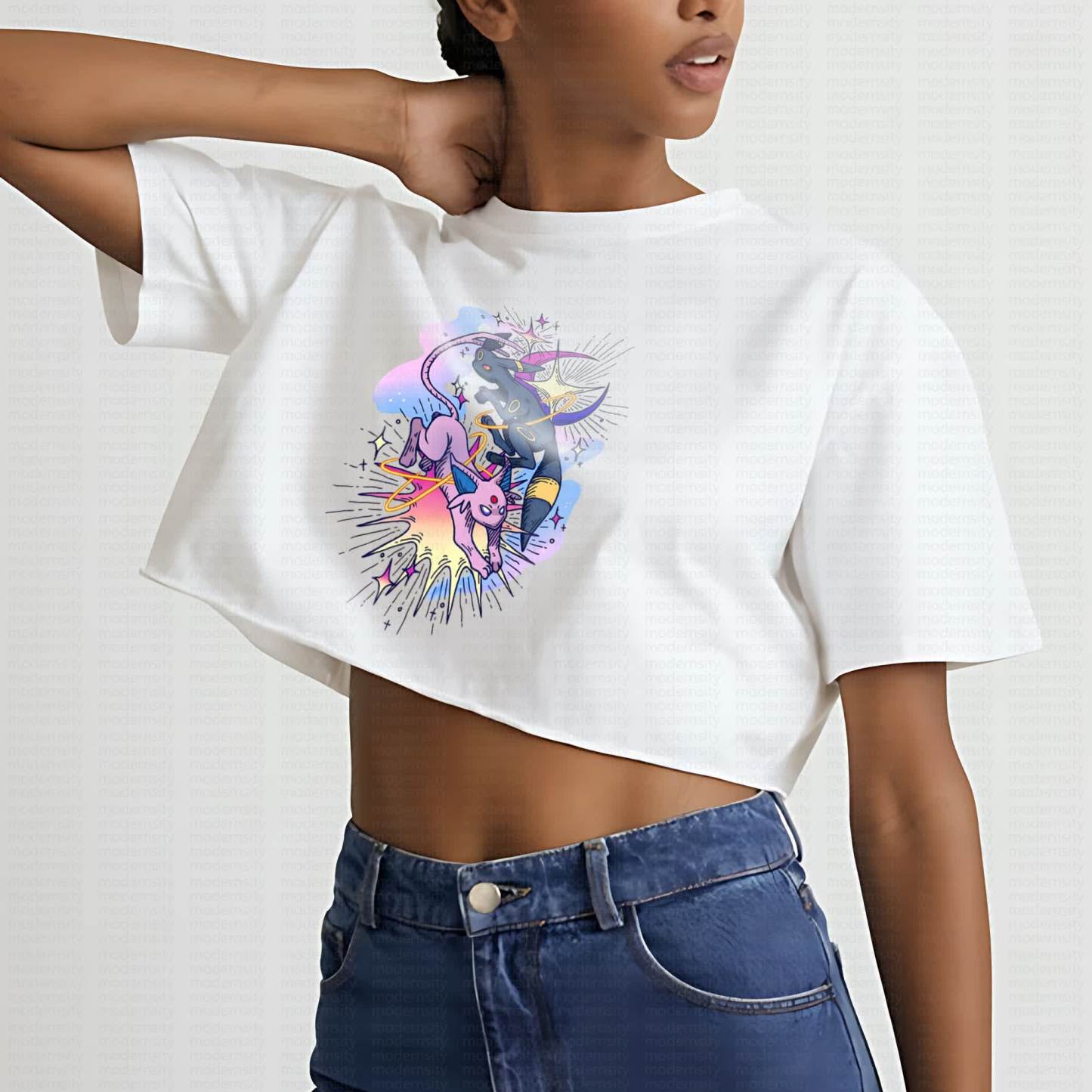 Cute and playful "Pokémon" summer women's cropped top