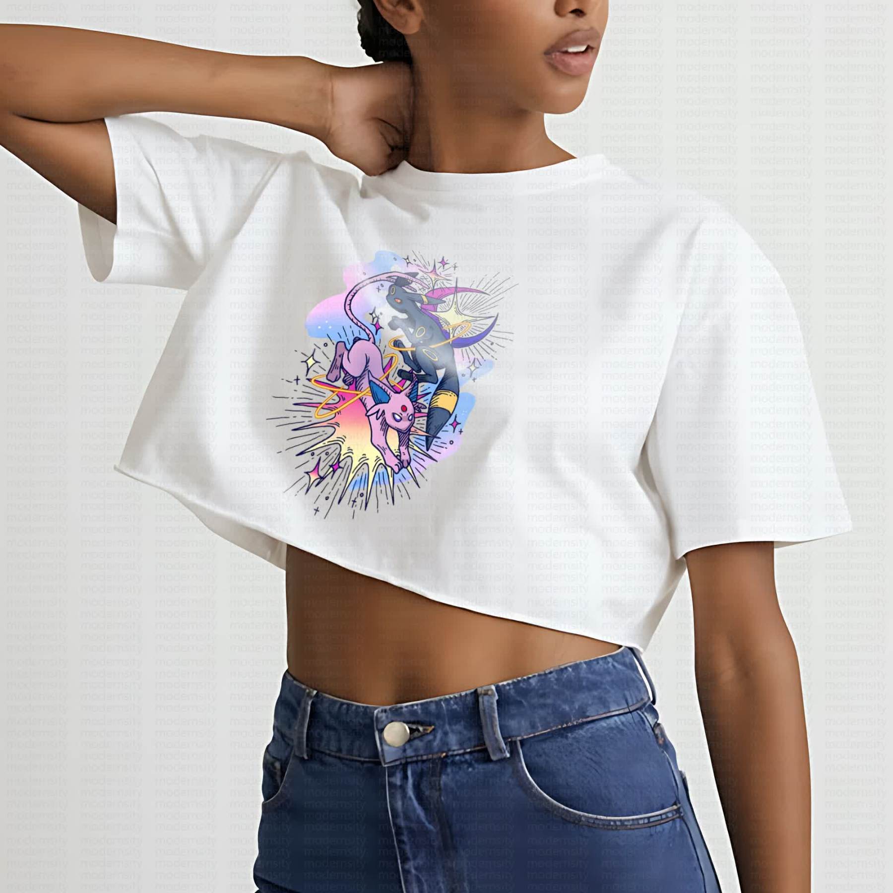 Cute and playful "Pokémon" summer women's cropped top
