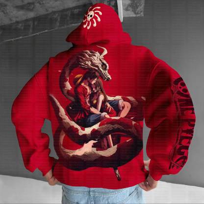 Unisex “One Piece” Anime Print  Casual Oversized Hoodie
