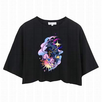 Cute and playful "Pokémon" summer women's cropped top