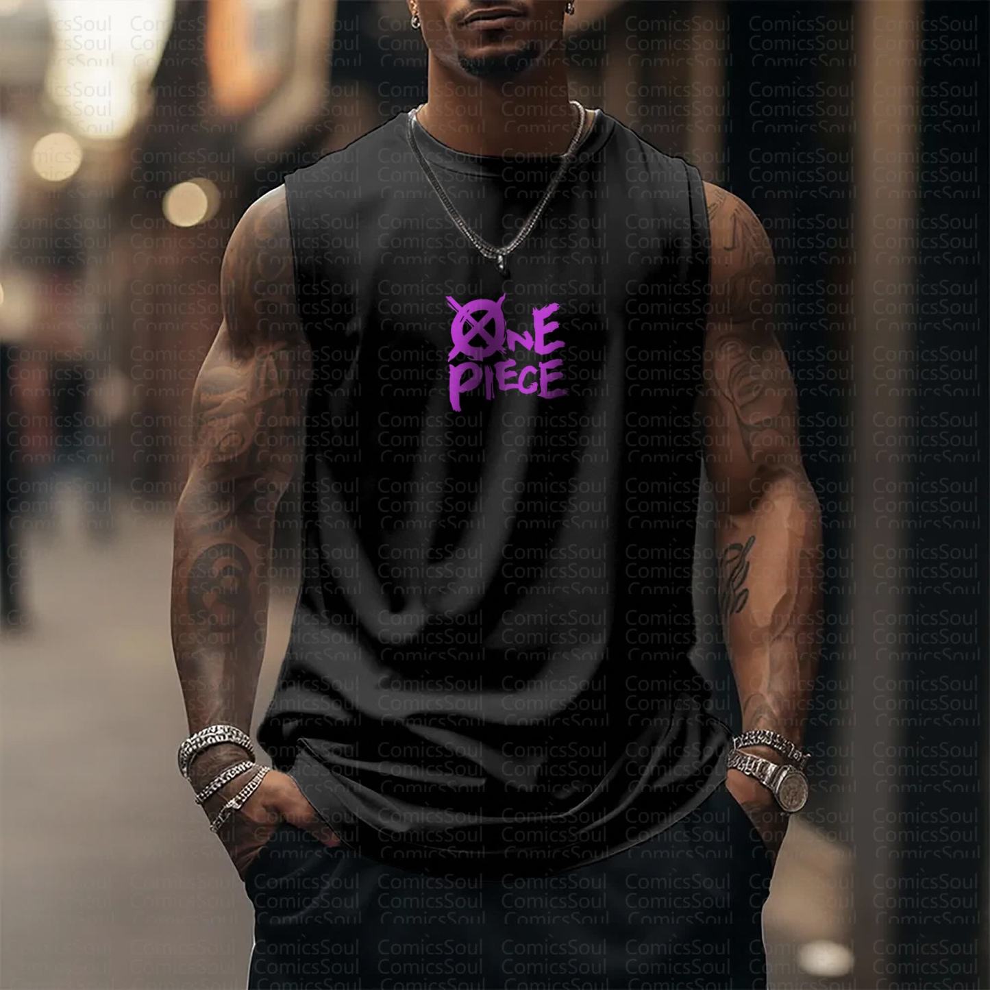 Unisex “One Piece” Casual Anime  Tank Top