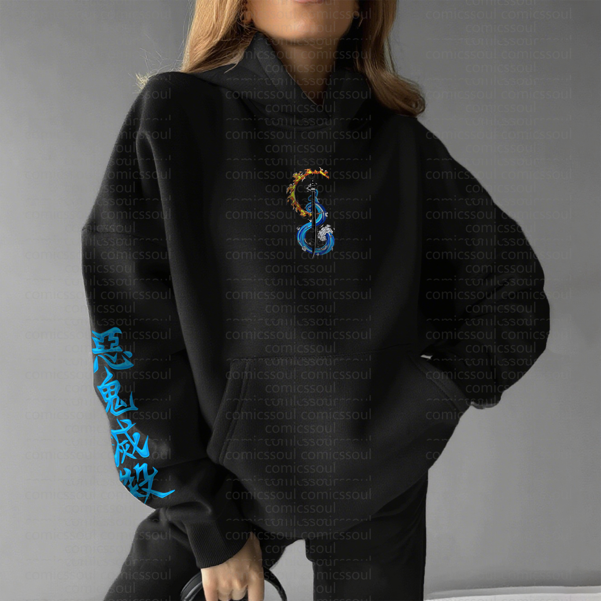 " Demon Slayer " Anime Inspired Vintage Hoodie