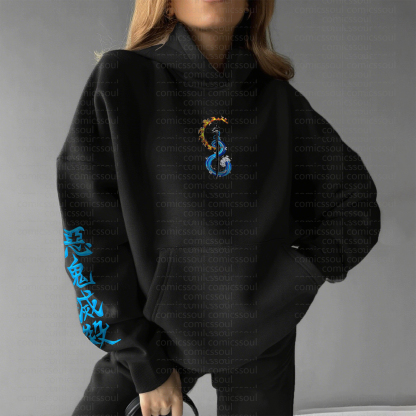 " Demon Slayer " Anime Inspired Vintage Hoodie
