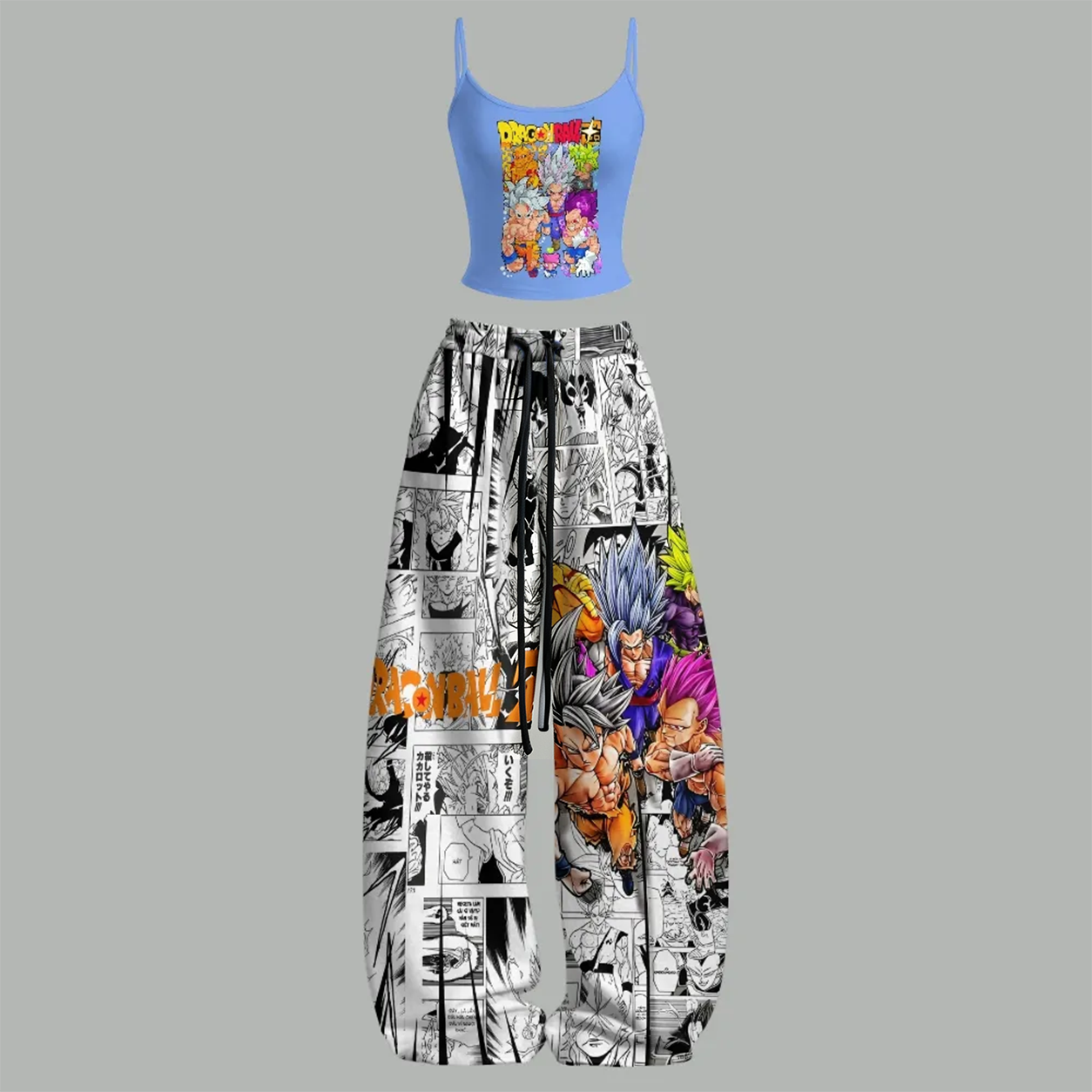 "Dragon Ball" Top & Elasticated Trousers Two-Piece Set