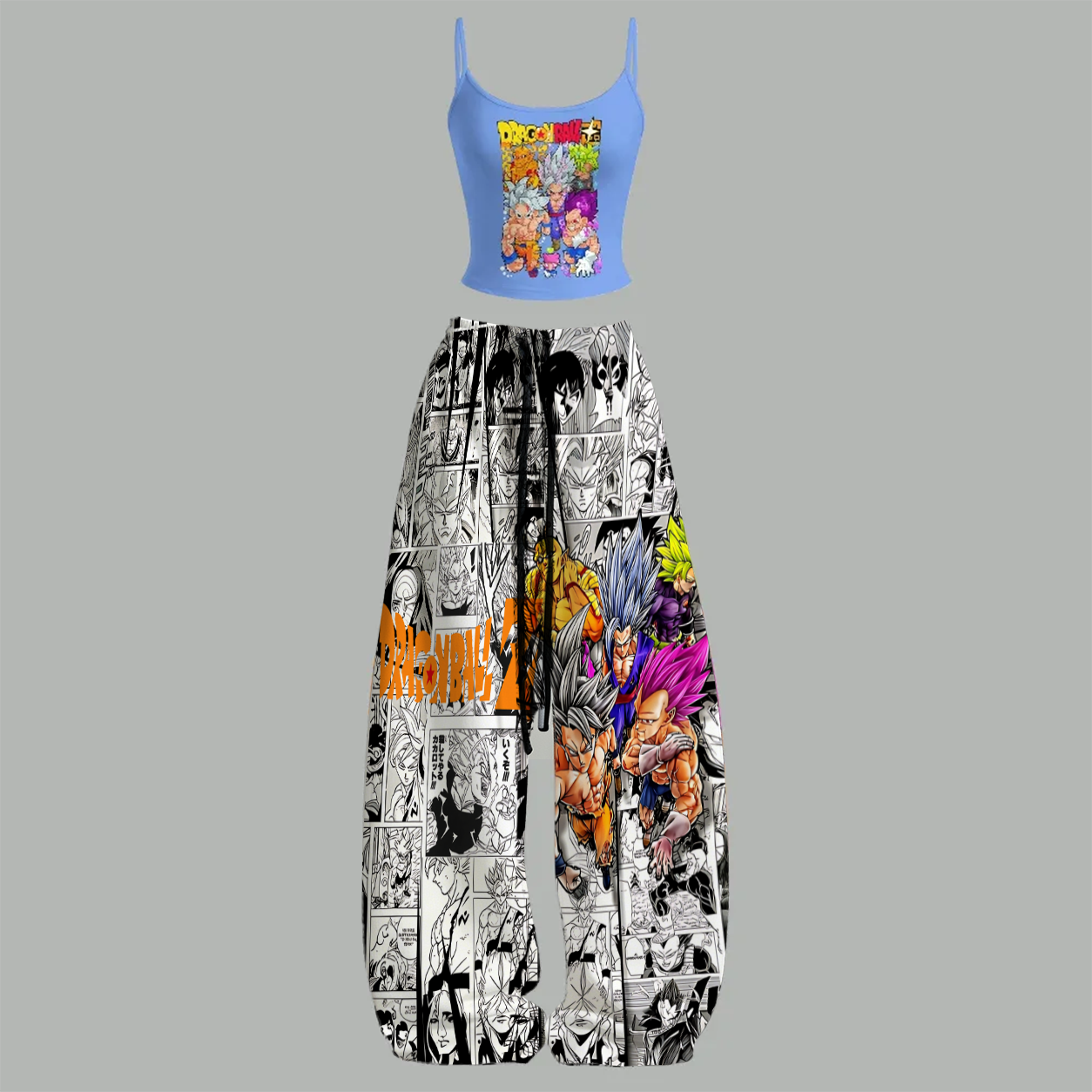 "Dragon Ball" Top & Elasticated Trousers Two-Piece Set