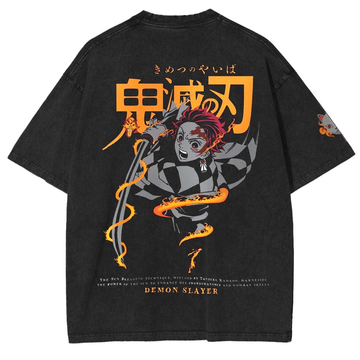 Unisex Anime Inspired Vintage Washed T-Shirt丨Demon Slayer