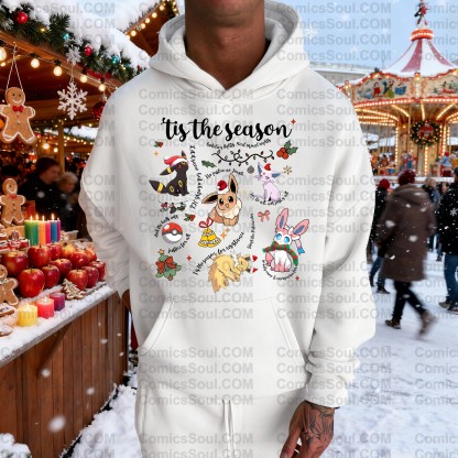 ChristmasPlus Velvet Unisex Anime Graphic Streetwear Vintage Hoodie