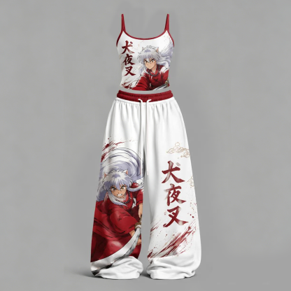 Inuyasha Top & Elasticated Trousers Two-Piece Set