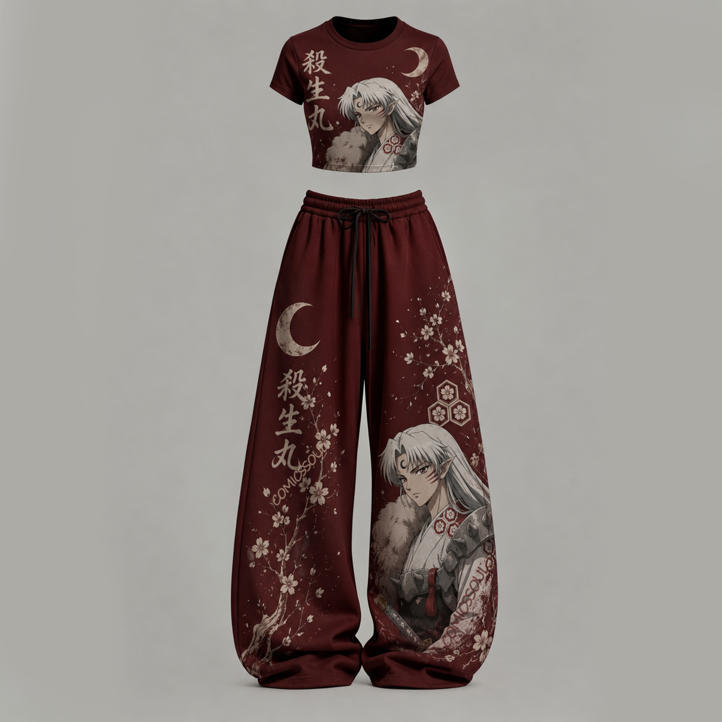 Inuyasha T-Shirt & Elasticated Trousers Two-Piece Set
