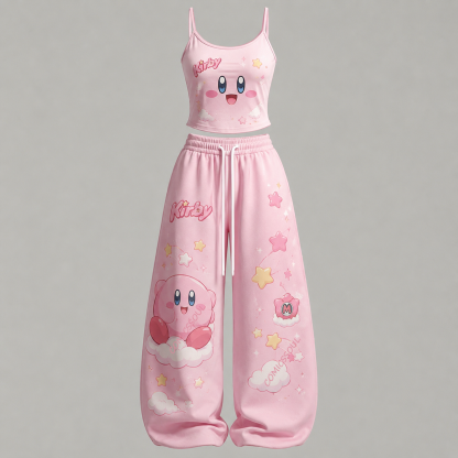 Kirby's Dream Land Top & Elasticated Trousers Two-Piece Set