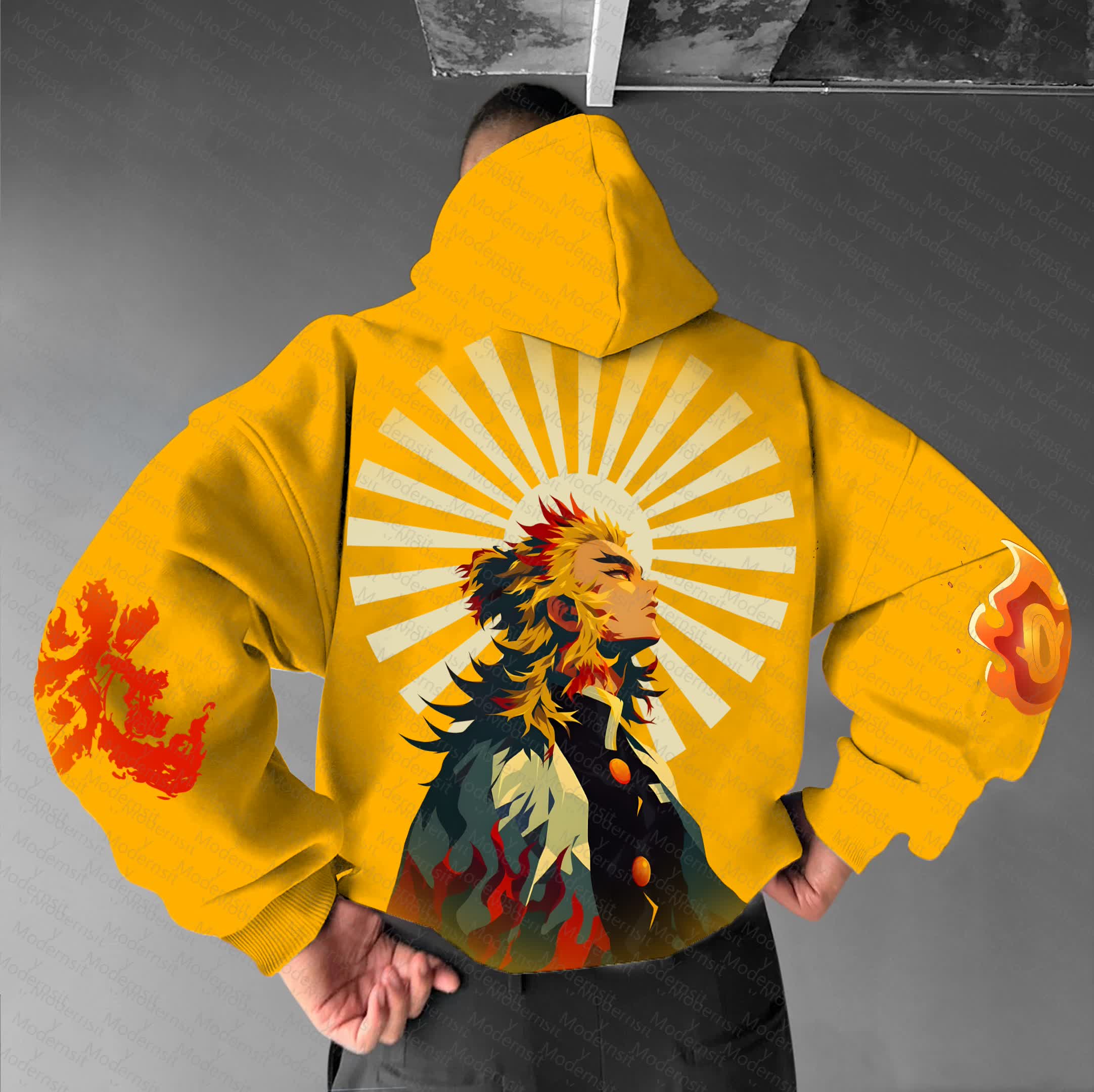 Unisex “Demon Slayer” Anime Graphic Streetwear Vintage Hoodie