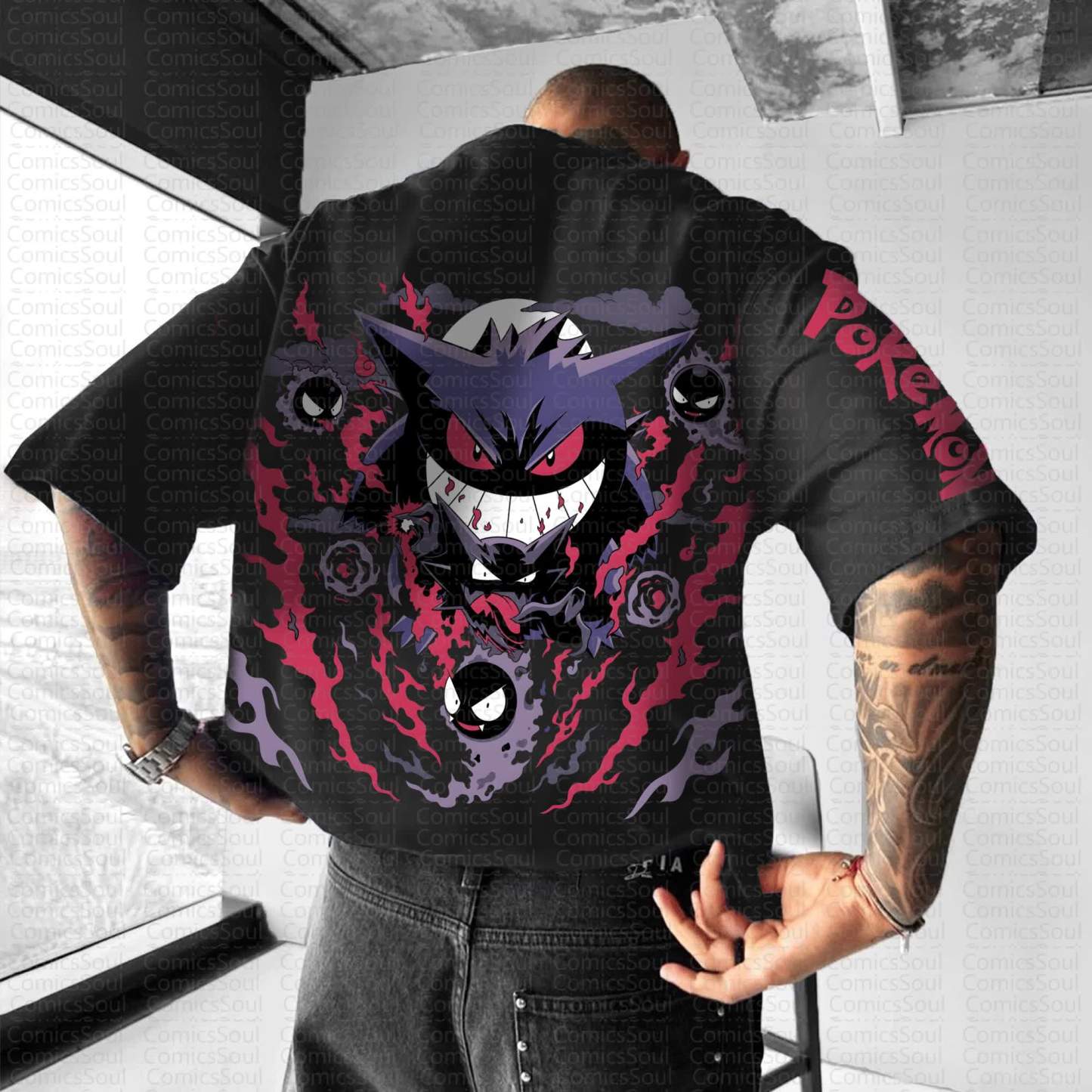 Unisex Anime Inspired Vintage T-Shirt丨Demon Slayer X Pokémon