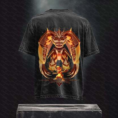 Unisex Anime Inspired Vintage Washed T-Shirt丨 Digimon