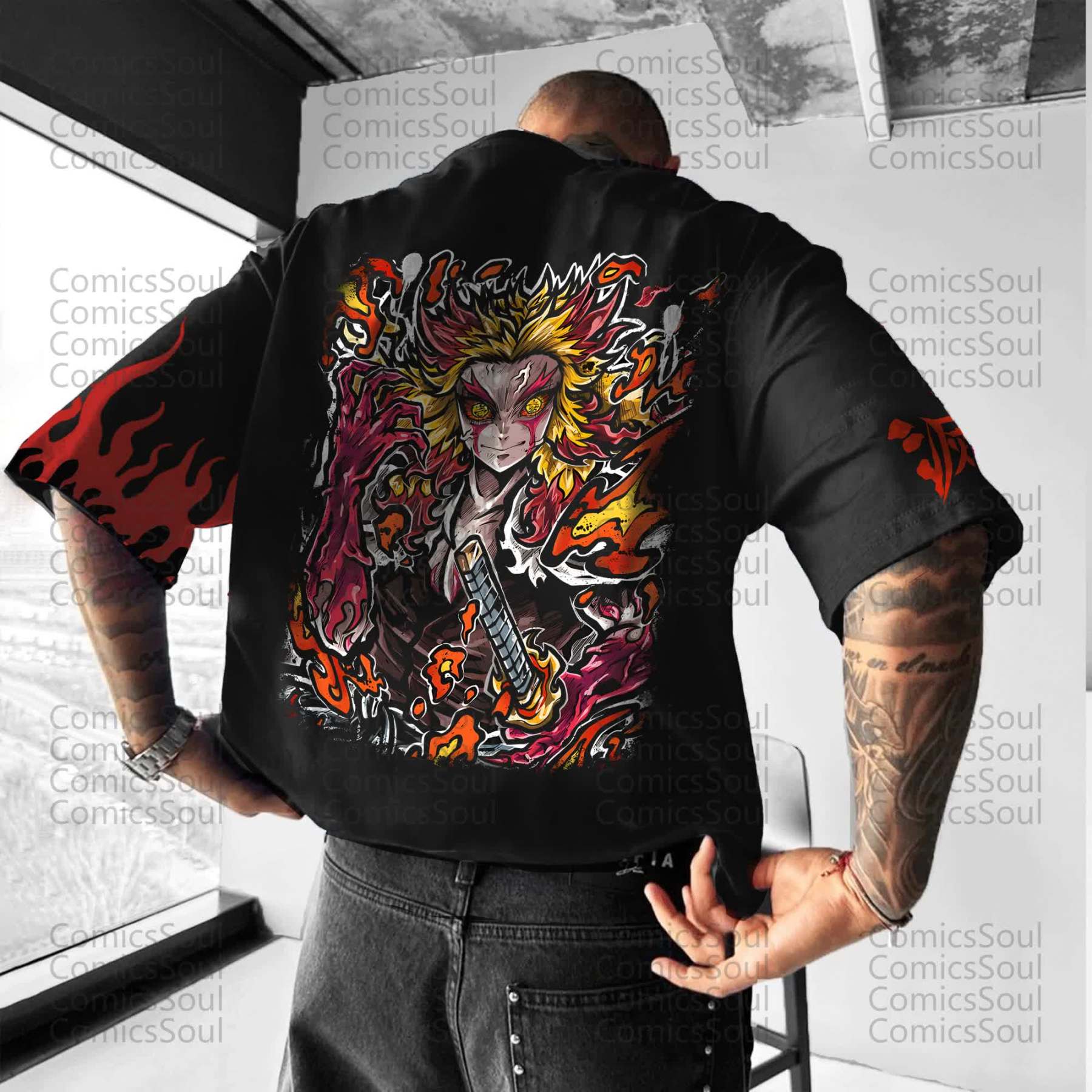 Unisex Anime Inspired Vintage T-Shirt丨Demon Slayer X Pokémon