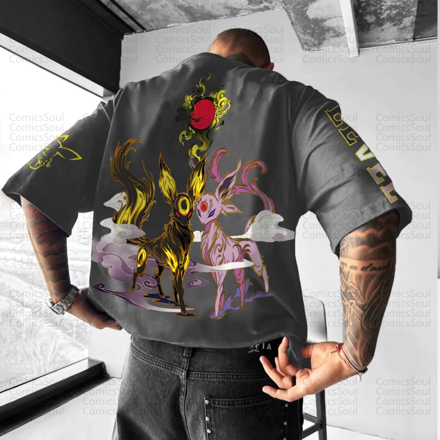 Unisex Anime Inspired Vintage T-Shirt丨Demon Slayer X Pokémon