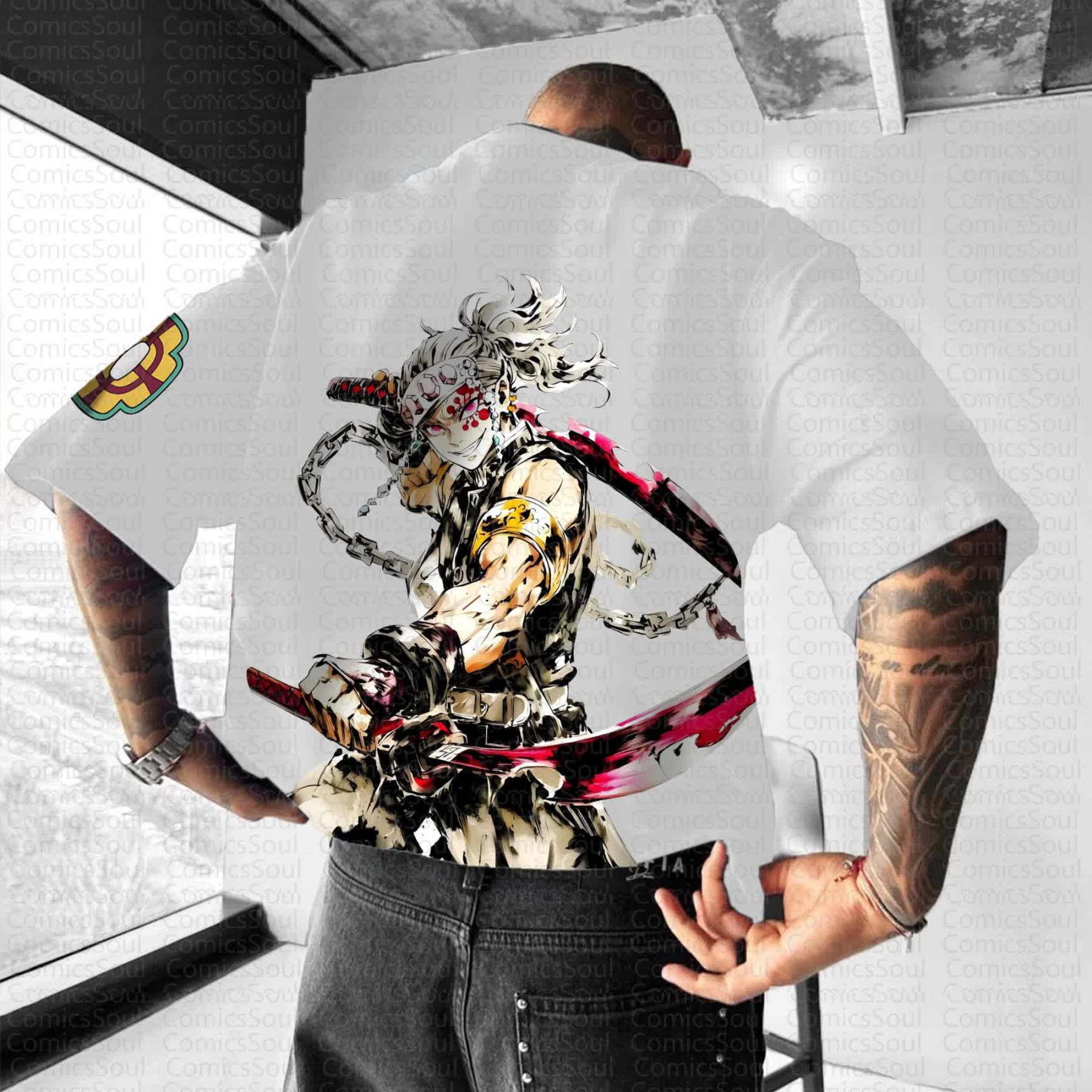 Unisex Anime Inspired Vintage T-Shirt丨Demon Slayer X Pokémon