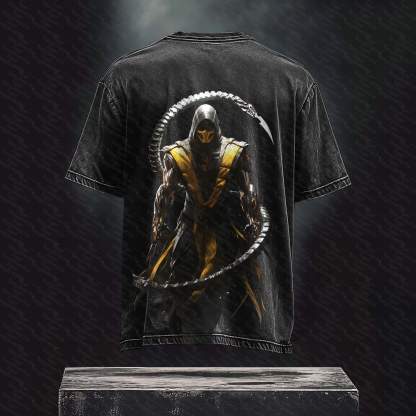 Unisex Anime Inspired Vintage Washed T-Shirt丨 Mortal Kombat