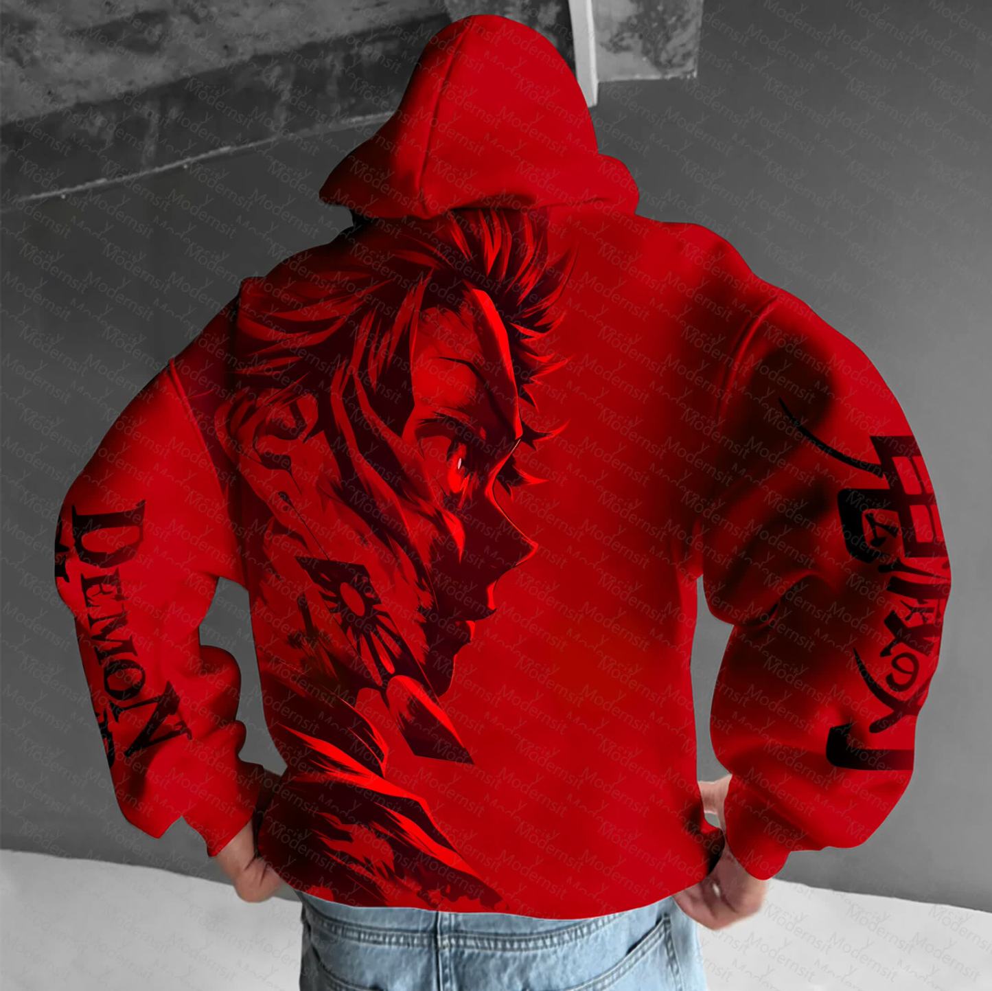 Unisex “Demon Slayer” Anime Graphic Streetwear Vintage Hoodie