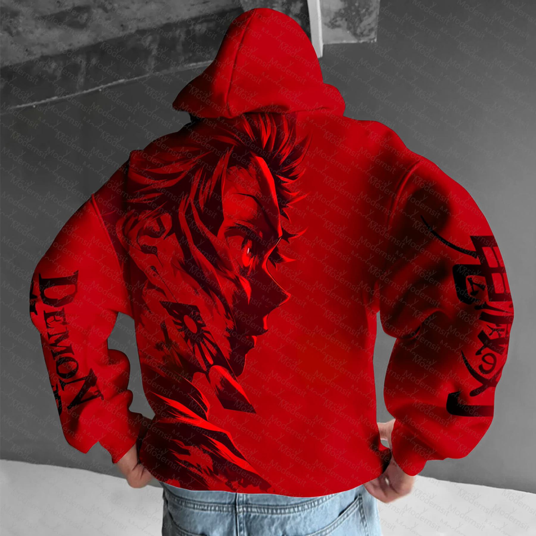 Unisex “Demon Slayer” Anime Graphic Streetwear Vintage Hoodie