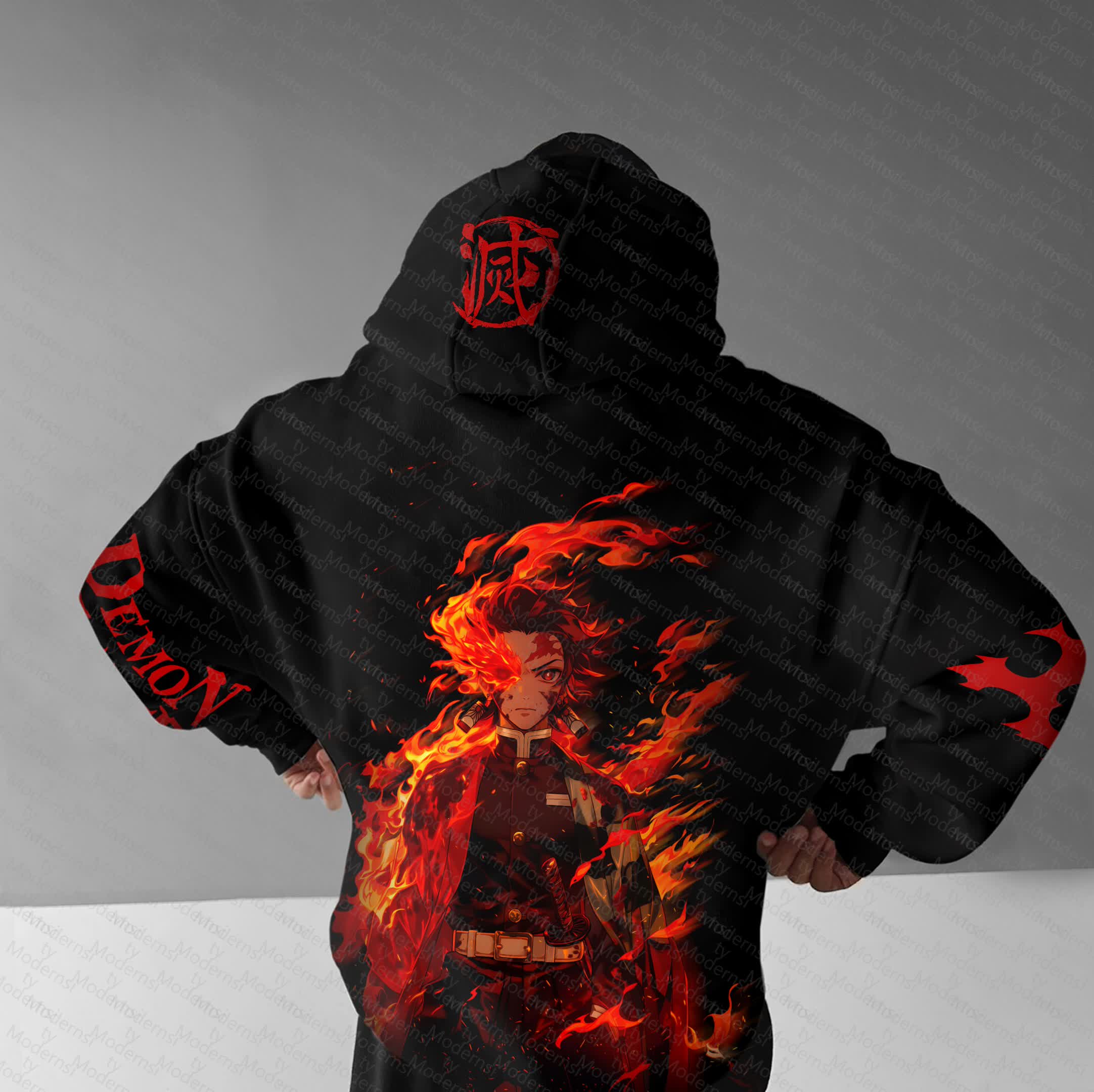 Unisex “Demon Slayer” Anime Graphic Streetwear Vintage Hoodie