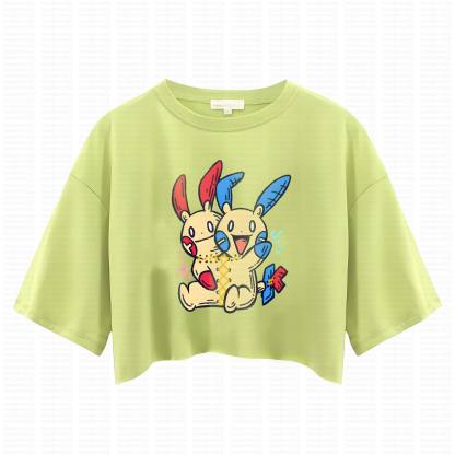 Cute and playful "Pokémon" summer women's cropped top